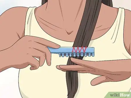 Image titled Cut Hair Extensions Step 4