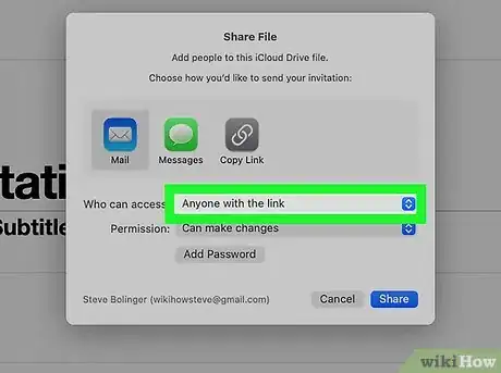 Image titled Share Keynote Presentations Online Step 11