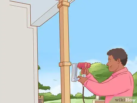 Image titled Wrap Porch Posts with Wood Step 5