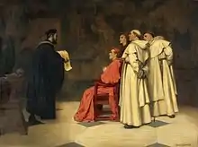 Gabriel Falloppius explaining one of his discoveries to the Cardinal Duke of Ferrara, Wellcome Collection