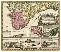 Map of Andalusia and Gibraltar, 1730