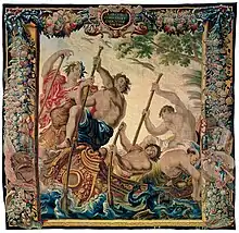 Caesar Embarks by Boat to Join His Army - (Woven circa 1680)