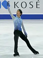 An outside spread eagle(Yuzuru Hanyu)