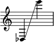 {
\override Score.SpacingSpanner.strict-note-spacing = ##t
\set Score.proportionalNotationDuration = #(ly:make-moment 1/8)
\override Score.TimeSignature #'stencil = ##f
\relative c {
\time 2/4
\ottava #0 des4 \glissando e'''
}
}