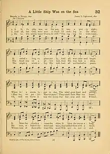 "A little ship on the sea, It was a pretty sight..."