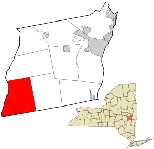 Location in Albany County and the state of New York.