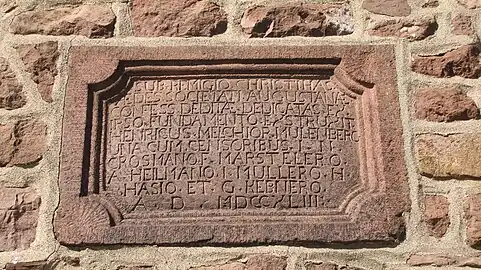 Datestone in Latin