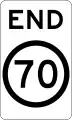 (R4-12) End of 70&nbsp;km/h Speed Limit