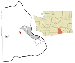 Location of Benton City, Washington