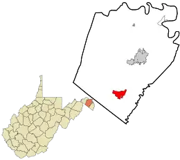 Location in Berkeley County and the state of West Virginia.