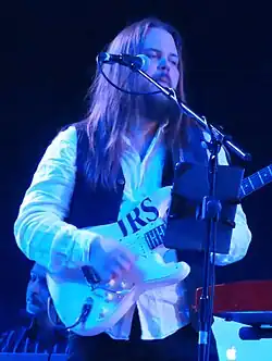 Sjöblom performing with Big Big Train in 2019.