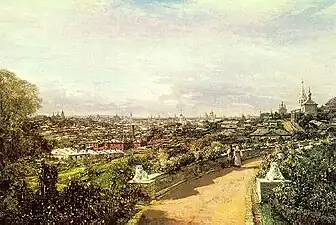 View of Moscow from the house of G. I. Hludov&nbsp;[ru], 1878.