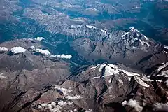 Bormio and Valfurva from 10 km (6 mi) above