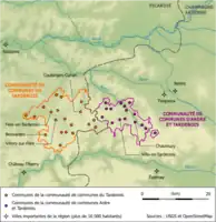 The Tardenois today, divided into two municipal federations
