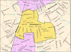 Census Bureau map of Woodbury Heights, New Jersey