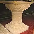 Christ Church, Welshpool. Font of terracotta.c.1844