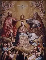 Coronation of the Virgin; 1603–27, 256 × 198&nbsp;cm, Museo de Bellas Artes de Granada.