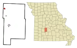 Location of Urbana, Missouri