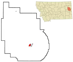 Location of West Glendive, Montana