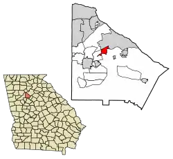 Location in DeKalb County and the state of Georgia