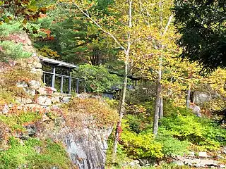 Dragon Rock studio overlooking the quarry pond