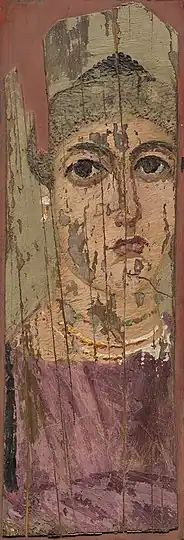 Fayum portrait with lead white