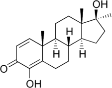 Skeletal formula of the enestebol molecule