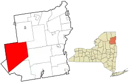 Location in Essex County and the state of New York