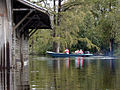 US Geologic Survey team measuring water flow on the Trent River.