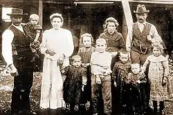 One of the Italian settler families who founded Capitán Pastene, year 1910.
