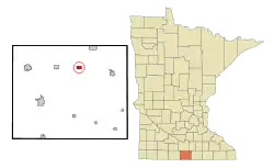 Location of Easton, Minnesota