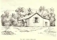 Illustration of the Fort Church, Bangalore (1912), from Rev. Frank Penny's Book 'The Church in Madras, Volume II'. The Church was moved during the construction of the Vani Vilas Hospital and is now the St. Luke's Church, Chamrajpet.