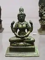 Four-armed statue of Chunda, Central Java, Vanasava, Dieng Plateau, 9th-10th century AD, bronze.