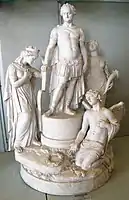 Neoclassical group of Charles Theodore, Elector of Bavaria in biscuit porcelain, c. 1792