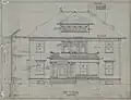Architectural drawing for the home that George S. Mills designed for himself in the Old West End neighborhood of Toledo, Ohio in 1895