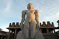 The 57 feet (17 m) high Gommateshwara statue, Shravanabelagola
