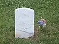 Grave of Lt. Col. Augustus Root of the Union Army. He was killed at Appomattox Court House, April 8, 1865.