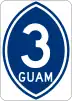 Guam Highway 3 marker