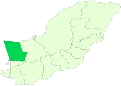 Location of Gomishan County in&nbsp;Golestan&nbsp;province