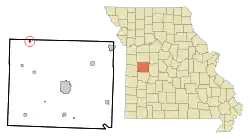 Location of Blairstown, Missouri