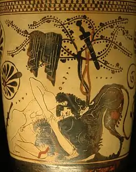 White-ground lekythos, ca. 500-475 BC, from Athens, by Diosphos Painter