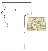 Location in Hinsdale County and the state of Colorado