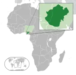 Location of Igboland (dark green)– in Africa (green & dark grey)– in Nigeria (green)