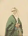 A Turkish Woman in Outdoor Dress, hand-coloured photograph, c. 1857