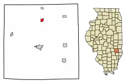 Location of Rose Hill in Jasper County, Illinois