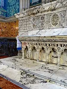 Reredos and altar, 1887 (detail)