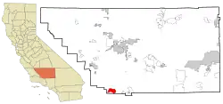 Location in Southwest Kern County and the state of California