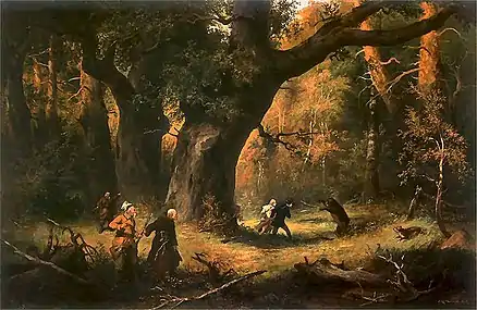 "Hunting": Illustration for Pan Tadeusz
