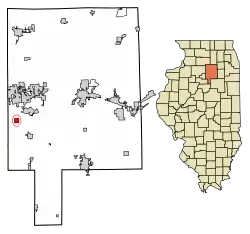 Location of Cedar Point in LaSalle County, Illinois.