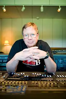 Lane Gibson at his recording studio in Charlotte, Vermont, June 25, 2009